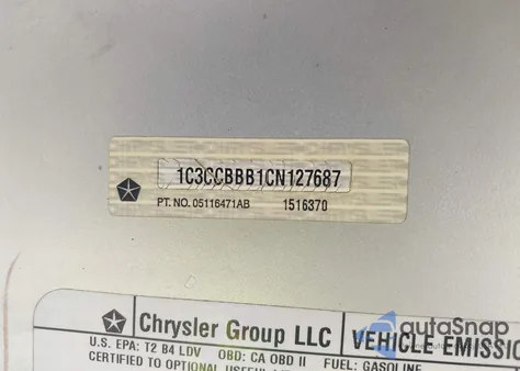 2012 Chrysler 200 Touring из США, поврежденный, VIN 1C3CCBBB1CN127687